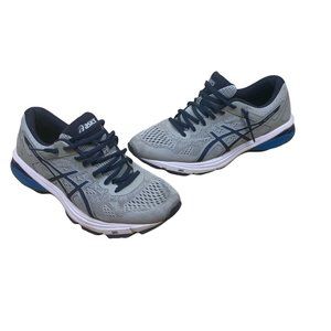 Asics Mens GT 1000 6 T7A4N Gray Blue Running Shoes Sneakers Size 9.5